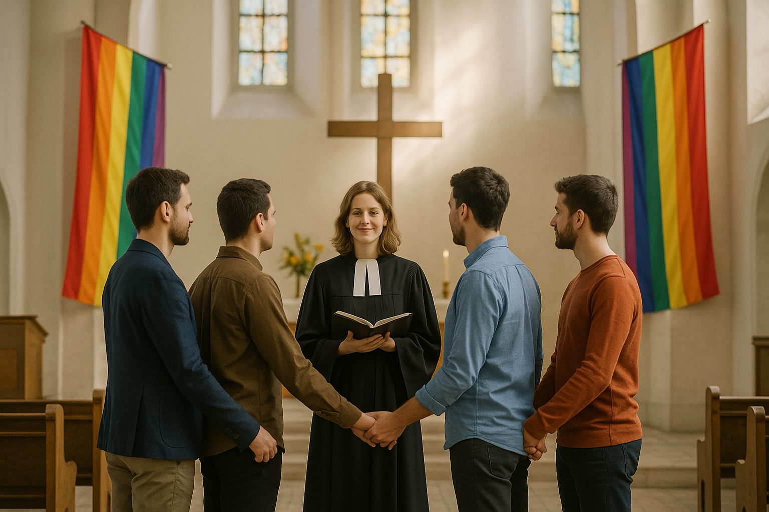 “Four Instead of Two”: German Protestant Church Defends Pastor Who Blessed Polyamorous Male Union