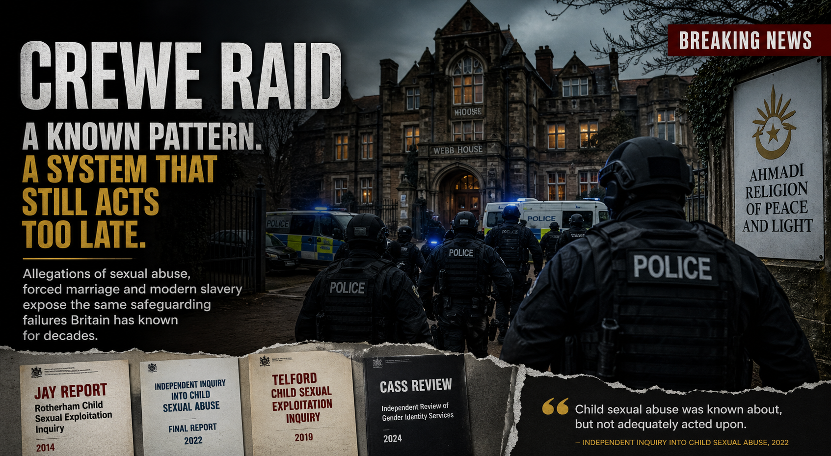 Crewe Raid Exposes a Known Safeguarding Pattern—And a System That Still Acts Too Late