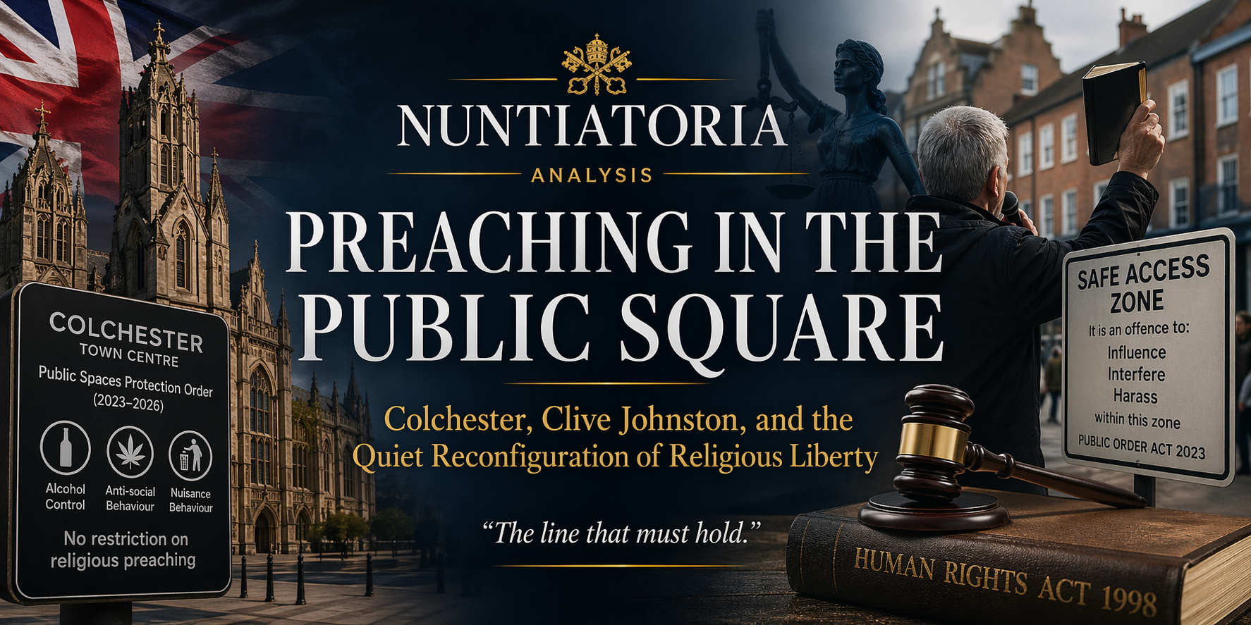 Preaching in the Public Square: Colchester, Clive Johnston, and the Quiet Reconfiguration of Religious Liberty