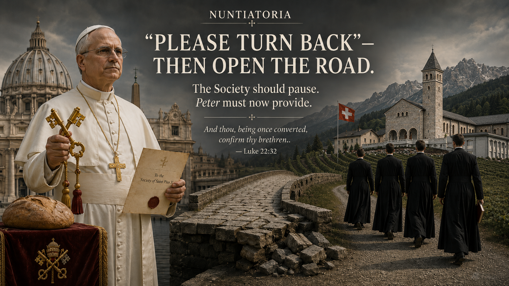 SSPX: Leo XIV “Please Turn Back” — Then Open the Road