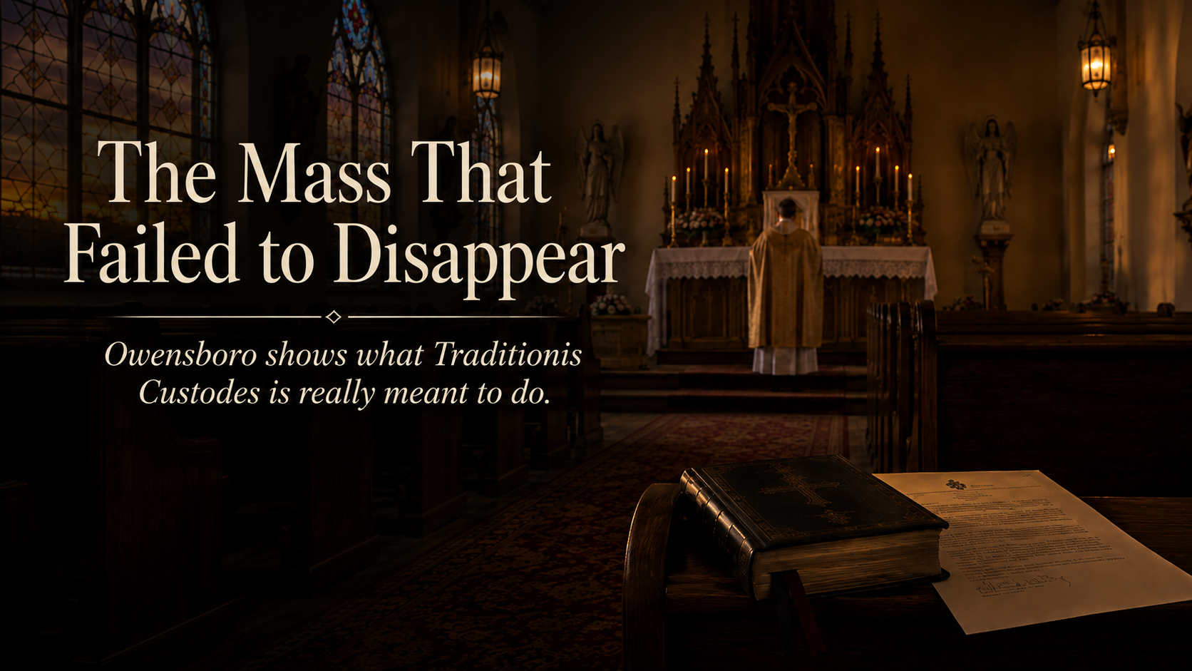 The Mass That Failed to Disappear: Owensboro exposes the administrative logic of Traditionis Custodes