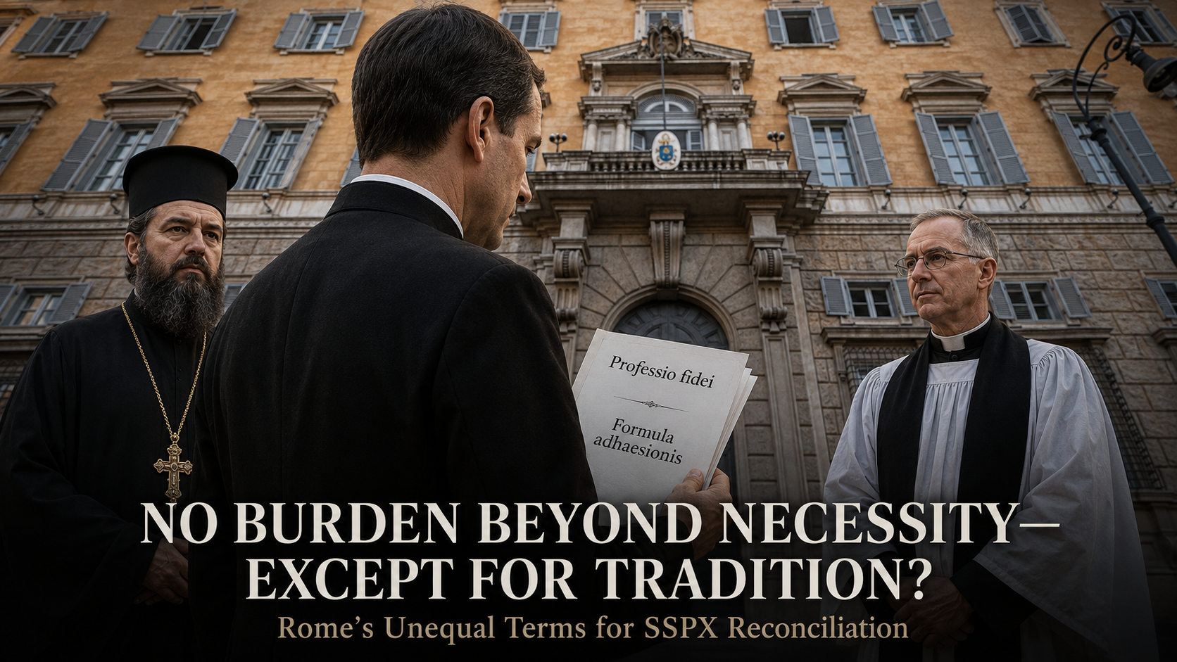 No Burden Beyond Necessity—Except for Tradition? Rome’s Unequal Terms for SSPX Reconciliation