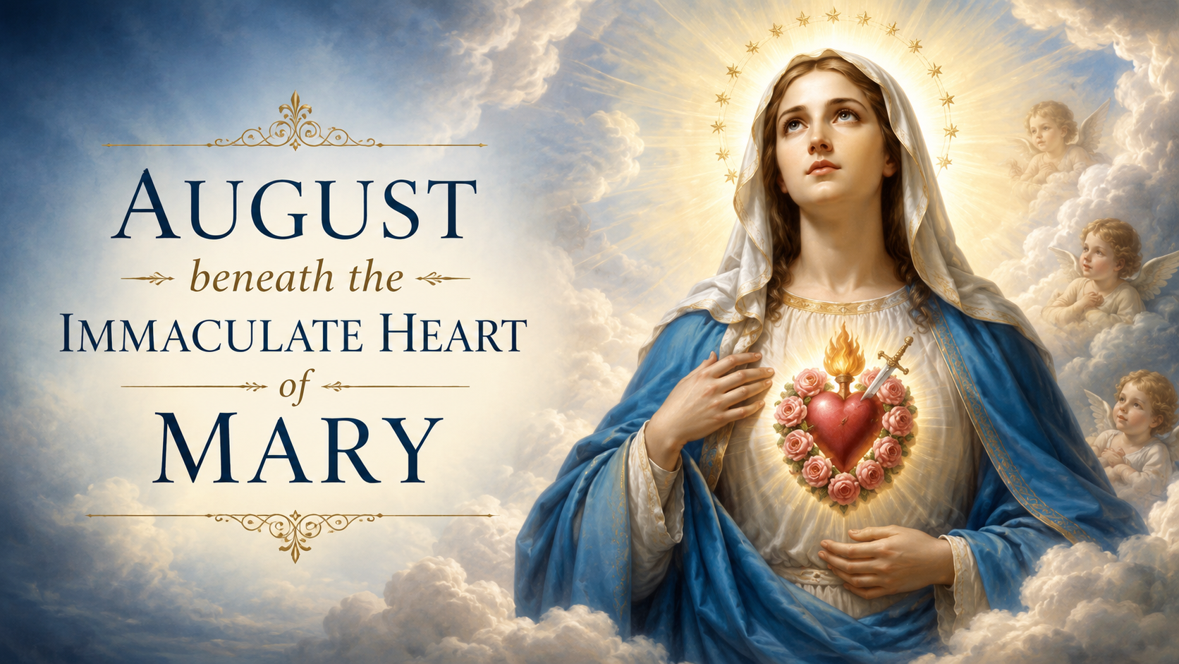 August beneath the Immaculate Heart of Mary
