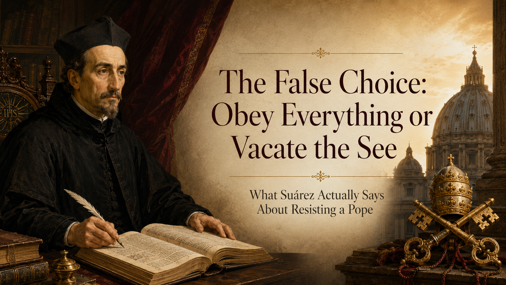 The False Choice: Obey Everything or Vacate the See: What Suárez Actually Says About Resisting a Pope