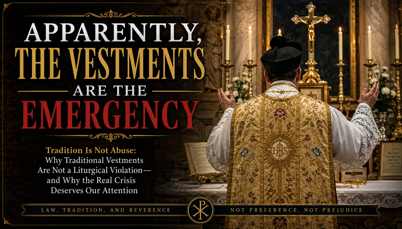 Apparently the Vestments Are the Emergency
