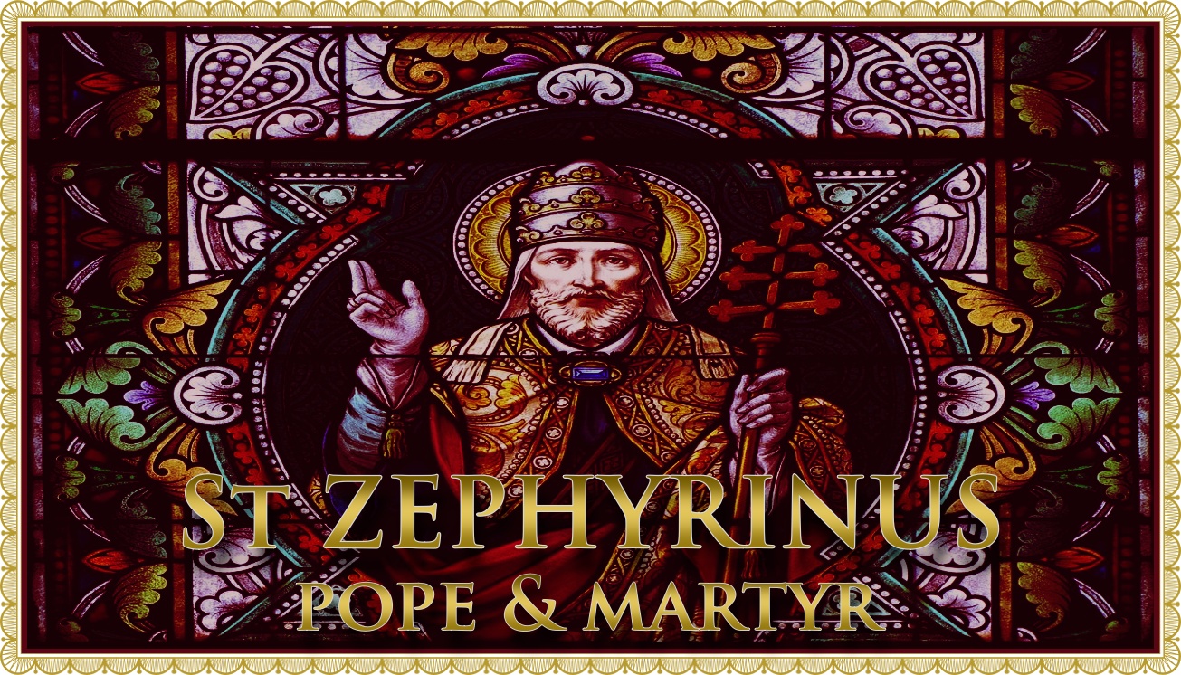 Today’s Mass: August 26 St. Zephyrinus of Rome
