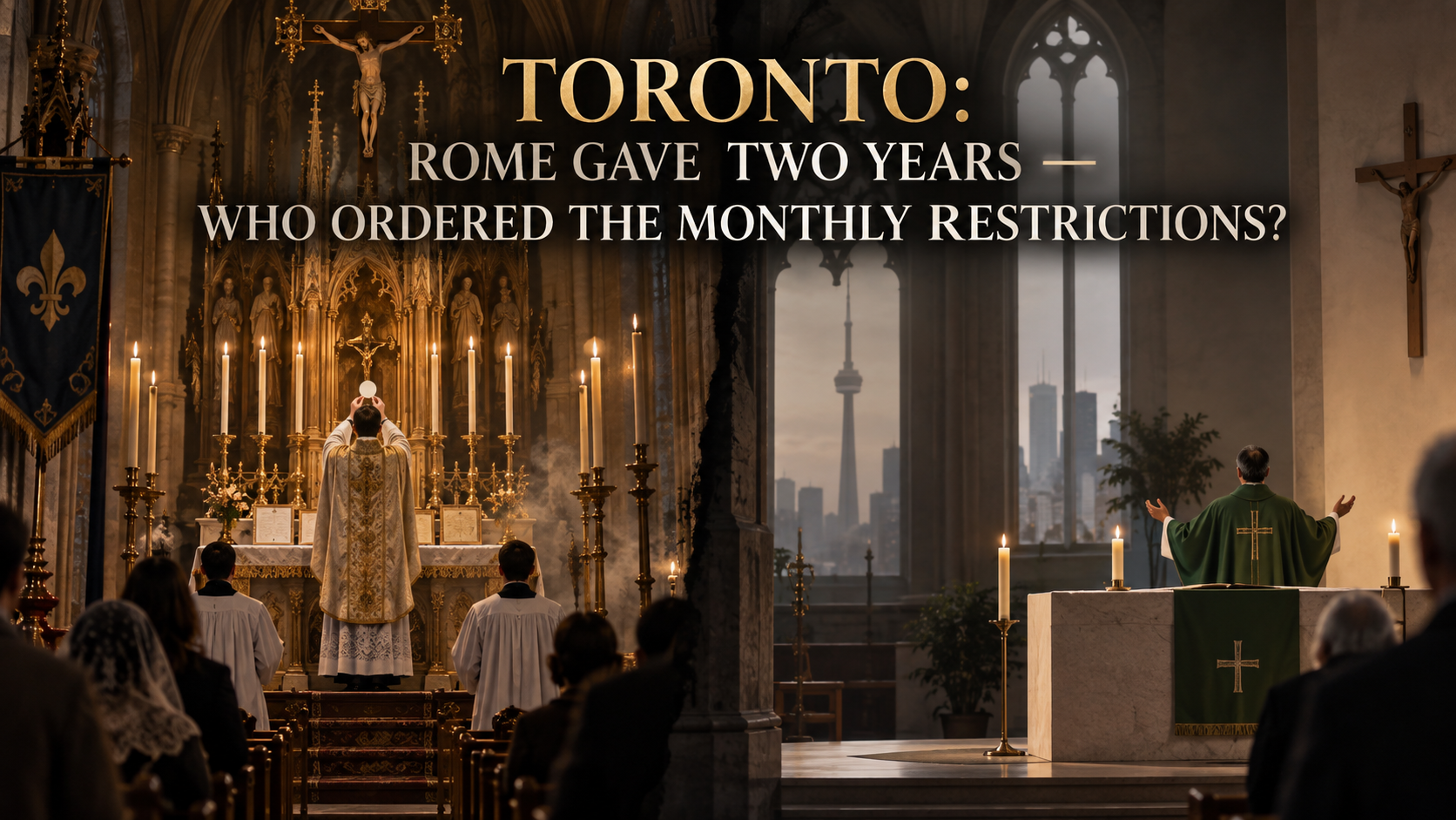 TORONTO: ROME GAVE TWO YEARS — WHO ORDERED THE MONTHLY RESTRICTIONS?