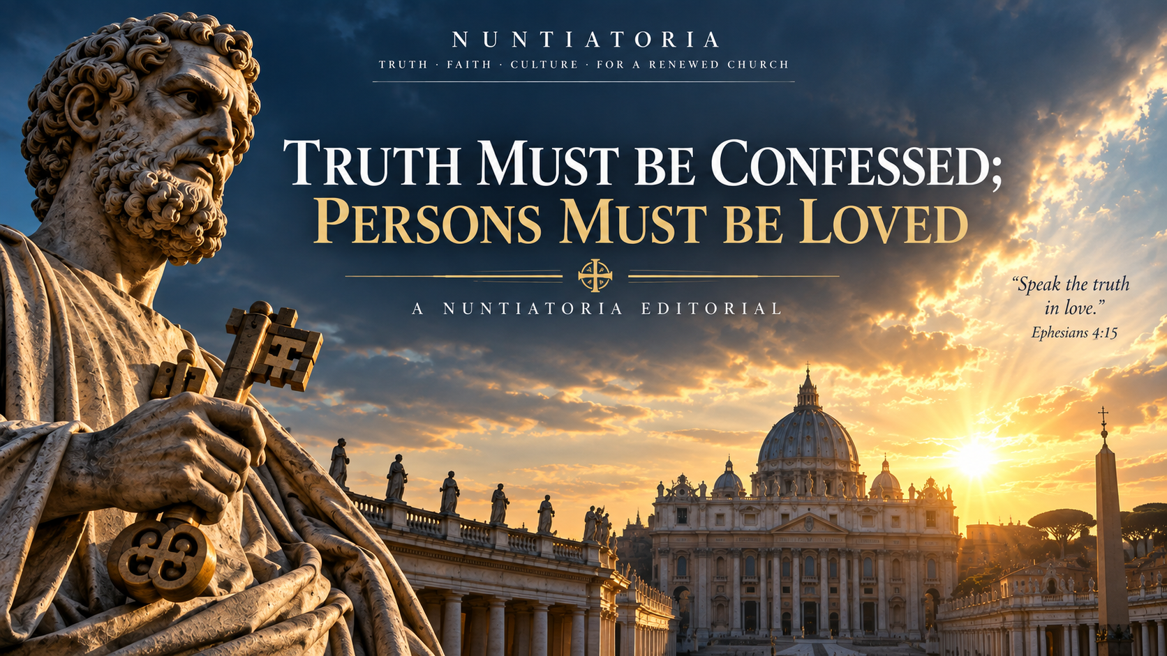 TRUTH MUST BE CONFESSED; PERSONS MUST BE LOVED