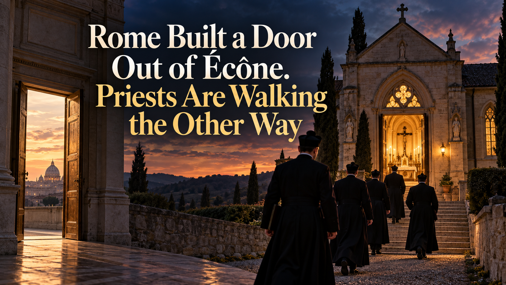 Rome Built a Door Out of Écône ~ Priests Are Walking the Other Way